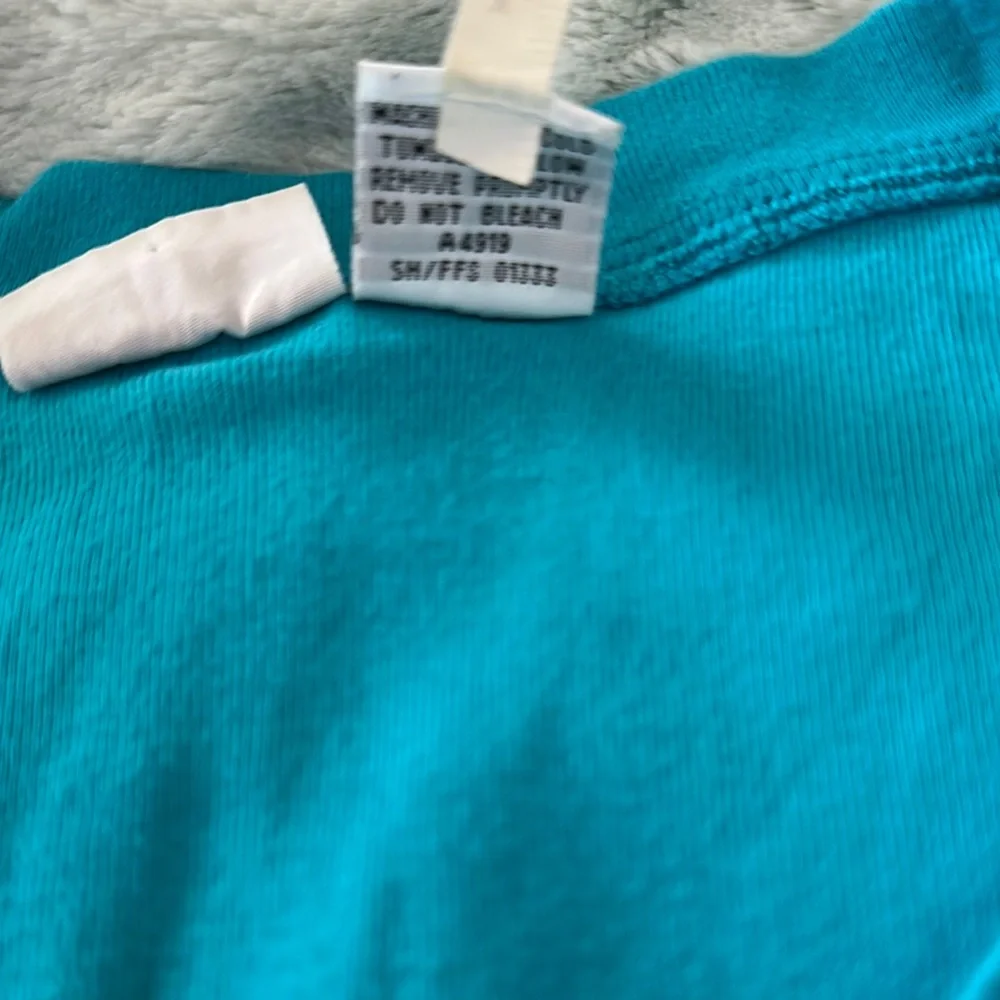 Newport News Blue Cap Sleeve Top Size L - Picture 5 of 10